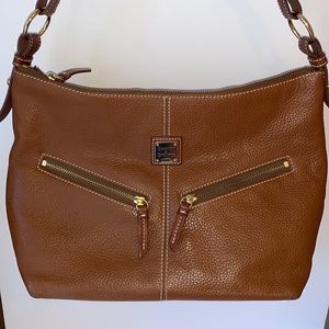 Dooney & Bourke Brown Leather Satchel Handbag Purse